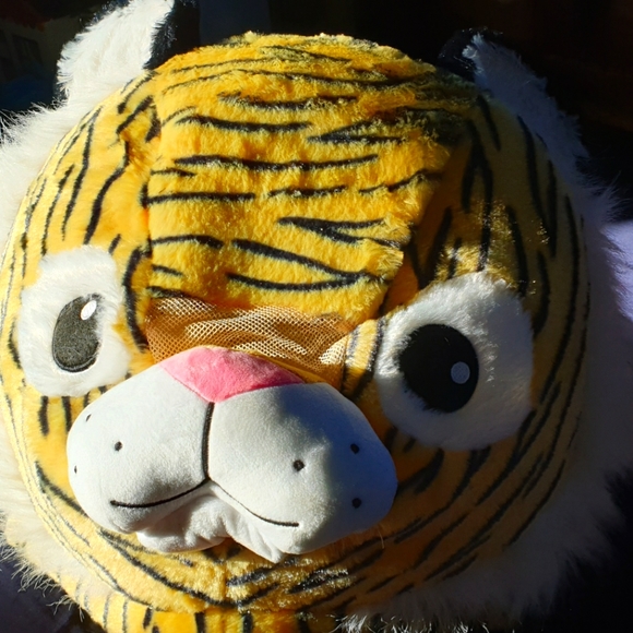 K Mart tiger head mask.
